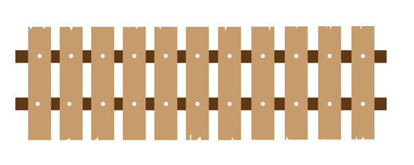 Wooden fence illustration.