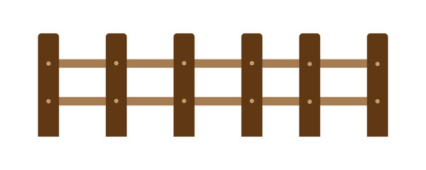 Wooden fence illustration.