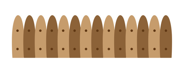 Wooden fence illustration.