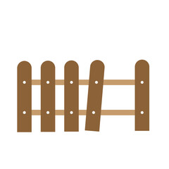 Wooden fence illustration.