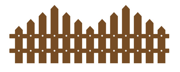 Wooden fence illustration.