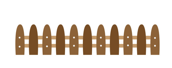 Wooden fence illustration.