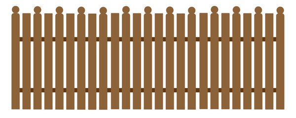 Wooden fence illustration.
