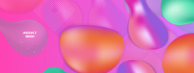 Vector gradient colorful colourful fluid shapes background