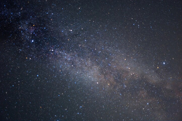 Fototapeta na wymiar closeup night starry sky with milky way, night starry sky background