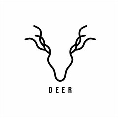 Cartoon style deer head design.