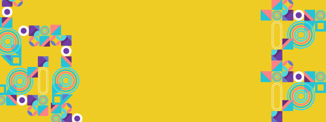 Obraz premium Colorful colourful vector retro geometric shapes mosaic background