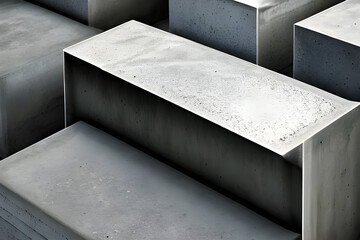 A metal bars stone concrete on a wall. AI image.