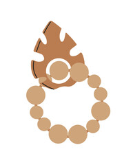 Baby beads in scandinavian style concept. Aesthetics and elegance. Accessory or decoration. Sticker for social networks and messengers. Cartoon flat vector illustration isolated on white background