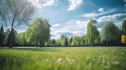 Fototapeta premium Blur park garden tree in nature background