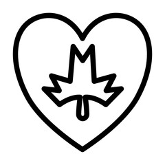 canada love line icon style