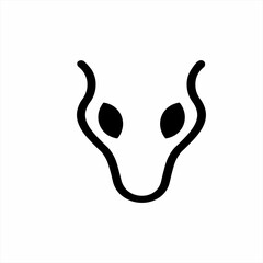 Obraz premium Simple crocodile head design in line art style.