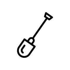 Shovel icon vector. Drip illustration sign. Tool symbol. Garden logo.