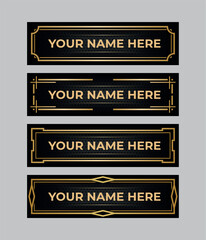 nameplate and frame vector collection pack