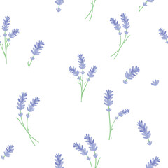 vector seamless summer floral pattern lavender  - 615357860