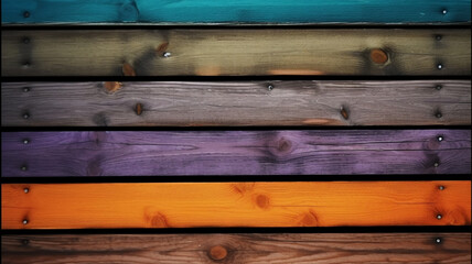 An abstract colorful multicolour wood plank texture background
