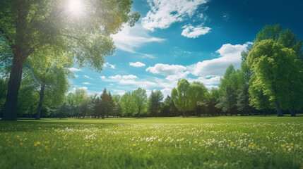 Blur park garden tree in nature background