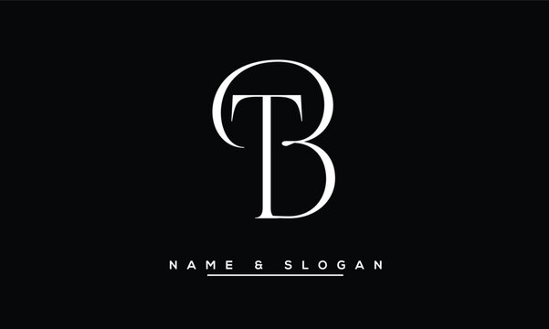BT,  TB,  B,  T  Abstract  Letters Logo  Monogram