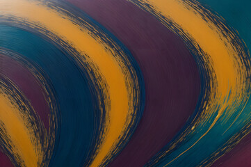 Abstract AI generated background. Colourful dynamic shapes, lines and waves with main colors of red, blue and yellow