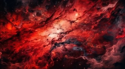 Abstract red galaxy space background, colorful cosmos universe backdrop