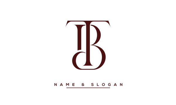 BT,  TB,  B,  T  Abstract  Letters Logo  Monogram