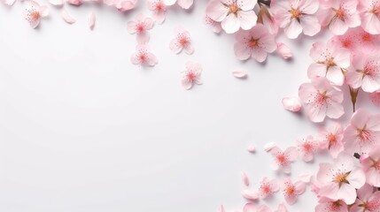 Beautiful sakura for decorative on white background. Generative Ai