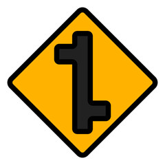 Junction icon in filled line style, use for website mobile app presentation