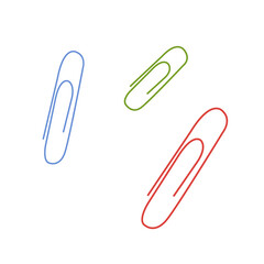 paper clips isolated on white background