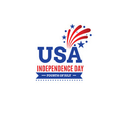 Creative Professional Trendy and Minimal 4th July US Independence Day, Logo in Editable Vector Format
