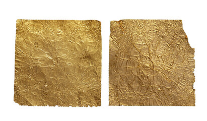Gold crumpled texture background. Abstract banner with shine gold.  Flat lay mockup design. Golden...