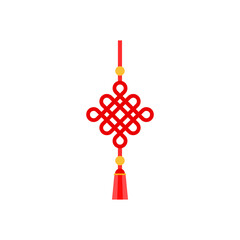 chinese red knot vector illustration. Chinese traditional symbol