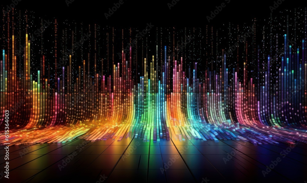 Aufkleber big data visualization, futuristic information technology, data vortex streaming. generative ai