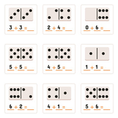 Math Exercises With Domino Pieces