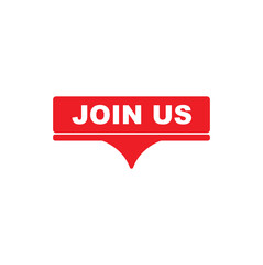 join us sign on white background