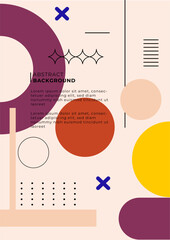 Vector colorful colourful geometric background poster template