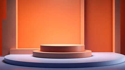 Abstract shape podium for product display. 