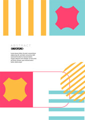 Vector poster colourful colorful background template with geometric designs vector