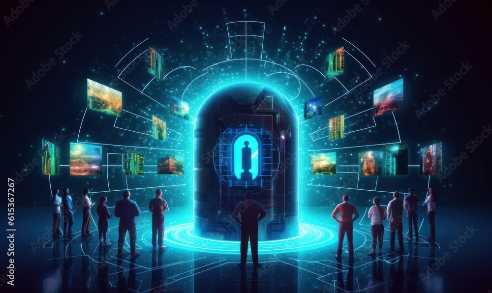 Poster cyber security networks, data protection, user privacy encryption, personal information security. ge