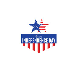 Creative Professional Trendy and Minimal 4th July US Independence Day, Logo in Editable Vector Format