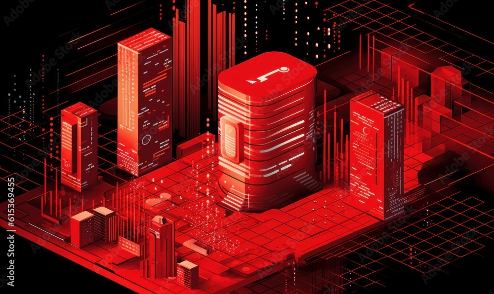 Poster cyber security networks, data protection, user privacy encryption, personal information security. ge
