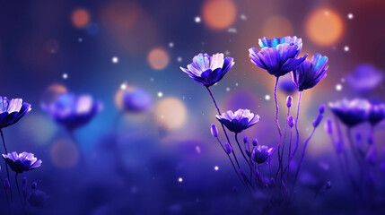 Obraz na płótnie Canvas Abstract spring background with purple flowers