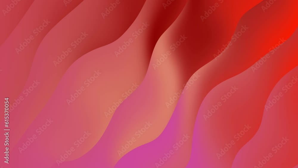 Poster abstract vibrant wavy peach gradient background with seamless loop.