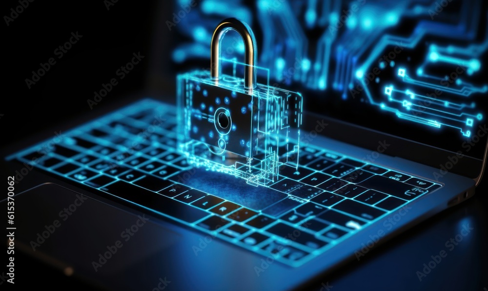 Poster cyber security networks, data protection, user privacy encryption, personal information security. ge