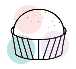 classic cupcake with poppy seeds and filling