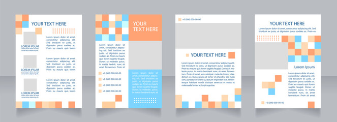 Intellectual property protection blank brochure layout design. Vertical poster template set with empty copy space for text. Premade corporate reports collection. Editable flyer paper pages