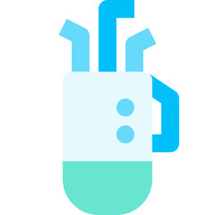 golf bag flat icon