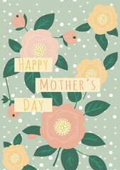 Mother's Day Floral Postcard Design A5 Created with Generative AI Tools