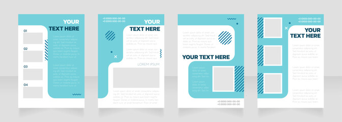 Maritime vacancies blank brochure layout design. Cruise jobs. Vertical poster template set with empty copy space for text. Premade corporate reports collection. Editable flyer paper pages