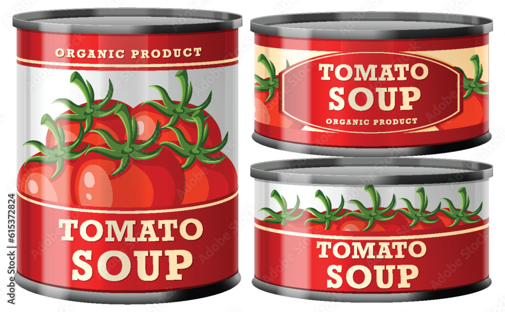 Canvas Prints tomato soup food cans collection