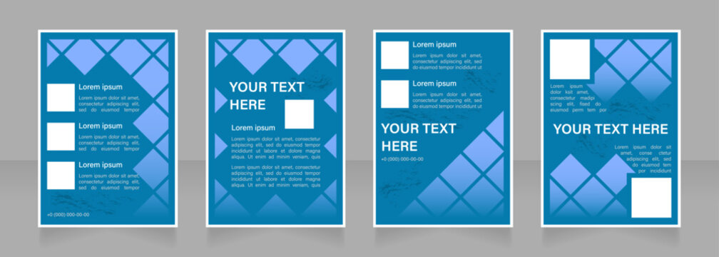 Open water safety guide blank brochure layout design. Swimming pool. Vertical poster template set with empty copy space for text. Premade corporate reports collection. Editable flyer paper pages